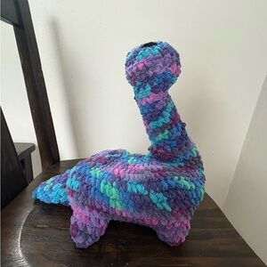 Colorful Crocheted Dinosaur plush